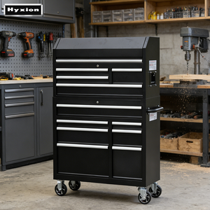 Coffre à outils en acier inoxydable 430 personnalisé, coffre à outils en acier laminé à froid avec 12 tiroirs, boîte à outils, armoires de magasin de quincaillerie mobiles - Product Image 1