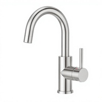 Robinet de cuisine électrique intelligent et moderne à poignée unique, à détection de mouvement, finition gris anthracite en acier inoxydable