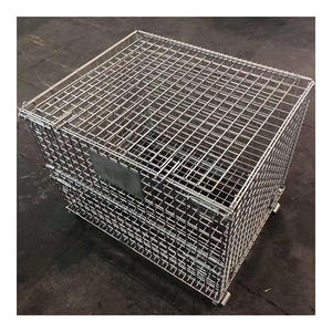 Jaula de Almacenamiento Plegable Industrial de Alta Resistencia, Contenedor de Malla Metálica Plegable - Product Image 1