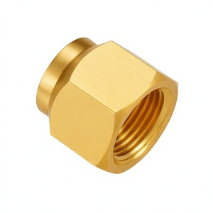 Durable brass expansion nut metric female <b>thread</b> brass pipe nut brass flared <b>lock</b> nut suitable for machinery automotive bulk - Product Image 1