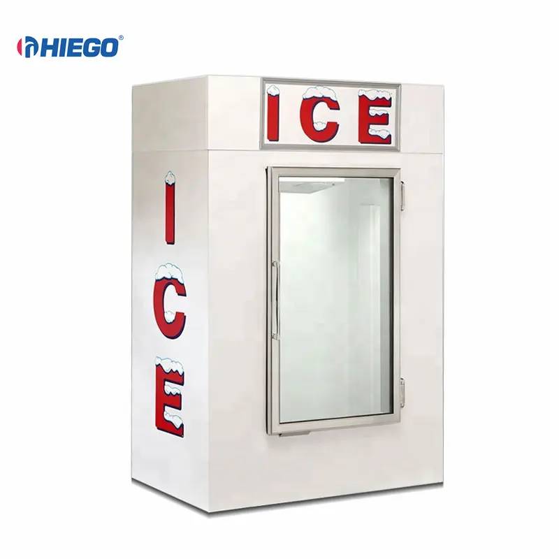 Porta borse per la conservazione del ghiaccio borse per congelatore per ghiaccio armadietto ruota in vetro singola/congelatori per gambe in acciaio inossidabile, display Cooler 300L CE
