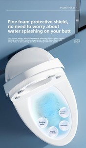 Inodoro Inteligente Doméstico, Totalmente Automático, con Sifón Térmico Instantáneo, Eléctrico, con Control Remoto, Asiento <span class=keywords><strong>de</strong></span> Inodoro para <span class=keywords><strong>Baño</strong></span> - Product Image 2