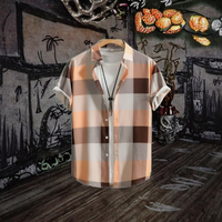 Pakaian Pria Kasual Slim Fit Bermotif Digital 3D Pola Titik Tradisional Afrika untuk Pesta Pernikahan Musim Panas 100% Poliester Anti Kusut