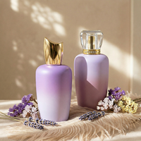 Flacon de parfum personnalisé en verre de 100 ml avec bouchon en acrylique et pompe, design haut de gamme unique, vente en gros Anding