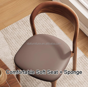 Ghế ăn gỗ rắn hiện đại với Ghế ăn có thể xếp chồng lên nhau công nghệ vải không thấm nước và chống vết bẩn cho phòng ăn khách sạn - Product Image 6