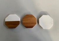 Sous-verres octogonaux en marbre blanc de design nordique, antidérapants, écologiques, épaisseur 10 mm, tapis de protection pour tasses, directement du fabricant