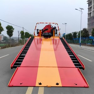 Shacman 6x4 <b>Flatbed</b> Recovery <b>Truck</b> with Knuckle Boom Crane for Heavy Vehicle Towing and Construction Equipment Lifting - Product Image 3
