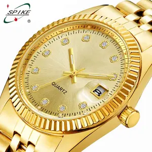 Top Quality swank gold plating watch lobor gold watch quartz japan movt quartz watch gold