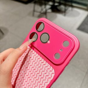 Trending colors wave water ripple glitter phone case for iPhone 17-13 pro max simple fashion back <b>cover</b> factory wholesale - Product Image 3