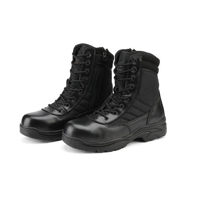 durable rubber outsole high cut comfortable outdoor non slip waterproof army boots hiking shoes for man