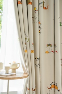 <span class=keywords><strong>Tende</strong></span> Oscuranti Ecologiche in Poliestere con Motivo di Gatti Carini per Camere dei Bambini Decorazione Finestre - Product Image 5