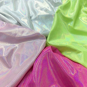 Miễn Phí Mẫu Co Giãn Holographic Sáng Bóng Hot Dập Lá Polyamide Spandex Vải Đồ Bơi Đảng Hiệu Suất Mặc Vải - Product Image 2