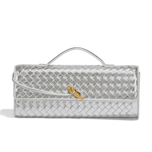 Nuova Borsa da Sera da Donna, Borsa a Mano in Morbida Pelle Intrecciata Artigianalmente in Stile Antico, Borsa da Donna Intrecciata - Product Image 4