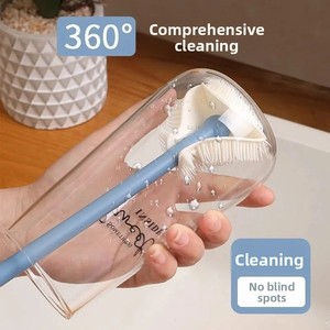 Cepillo de silicona de mango largo con herramienta de estilo mini para limpiar botellas, licuadoras, termos y hervidores - Product Image 5
