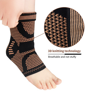 Penjepit pergelangan kaki tembaga, pendukung lengan kompresi infusi untuk Plantar Fasciitis terkilir pergelangan kaki <span class=keywords><strong>Achilles</strong></span> pereda nyeri <span class=keywords><strong>Tendon</strong></span>