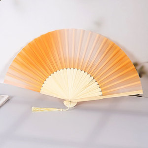 Ventaglio Pieghevole Personalizzato 21cm con Manico in Bambù, Souvenir per Matrimoni, Regalo Promozionale, Ventaglio Portatile in Carta e Tessuto - Product Image 6