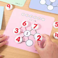 Jeu de logique matricielle en bois pour enfants, puzzle numérique et arithmétique, planche d'apprentissage éducative Montessori, casse-tête STEM, coffret cadeau