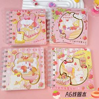 Vente en gros de carnet de notes écologique kawaii pour enfants mignons écoliers dessin animé fraise ours mignon carnet