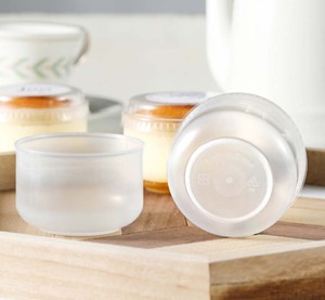 Vasos Redondos para Pudín de 130 ml/4.4 oz con Tapa, Vasitos para Postre Mini Resistentes al Calor, Vasos de Plástico PP Personalizados para <span class=keywords><strong>Mousse</strong></span> y Pastel - Product Image 4
