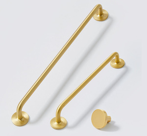 Jaya đồ nội thất hiện đại cửa xử lý rắn tinh khiết đồng thau tủ quần áo ngăn kéo kéo xử lý knobs - Product Image 5