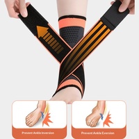 Attelle de cheville sportive personnalisée en néoprène pour la course et le football – Unisexe, élastique quadridirectionnel, chaud, respirant, soutien de fixation de la cheville
