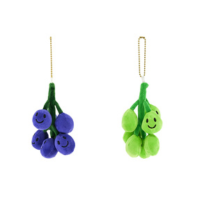 Chất Lượng Cao Tùy Chỉnh Mini Đồ Chơi Sang Trọng <span class=keywords><strong>Keychain</strong></span> Màu Tím Màu Xanh Lá Cây Nho Mặt Dây Chuyền Tùy Chỉnh Trái Cây Sang Trọng Keyring Cho Trang Trí - Product Image 4
