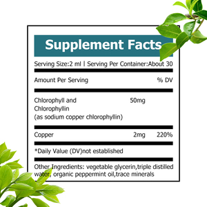 High Quality Liquid Chlorophyll Drops Drinking with Total Carbohydrate Boosts Energyn Immune Help Manage Cravings Drops - Product Image 2
