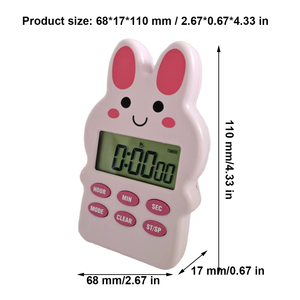 Temporizador <span class=keywords><strong>de</strong></span> Escritorio con Diseño <span class=keywords><strong>de</strong></span> Conejito y Panda, <span class=keywords><strong>Reloj</strong></span> Despertador Digital, Recordatorio <span class=keywords><strong>de</strong></span> Cocina, Tareas y Clases para Estudiantes - Product Image 2
