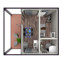 Maison préfabriquée cadre en acier métal maisons de luxe minuscule maison modulaire Mini maison maisons préfabriquées