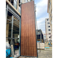 Pintu Pivot Aluminium Cor Bersertifikasi Standar Amerika, Engsel Pivot Tugas Berat, Tahan Angin, Pintu Masuk Eksterior Rumah Mewah