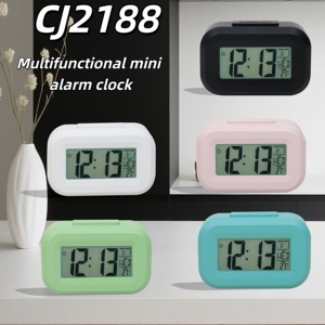 Mini Reloj Despertador Digital LCD 2188 con Calendario, Temperatura, Retroiluminación, Música, Función de Repetición y Silencio, Pantalla de Escritorio para Viajes - Product Image 3