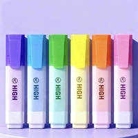 Stylo Marqueur Fluorescent à Pointe Épaisse Grande Capacité Couleurs Bonbon Séchage Rapide Vente en Gros