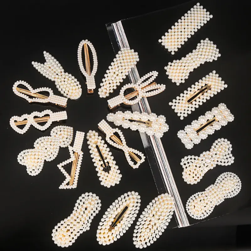 VRIUA Factory 2020 Full Pearl Snap Barrette Stick Hairpins Hair Styling Tools Popular Hair Accessories Hairgrip Hair Clips