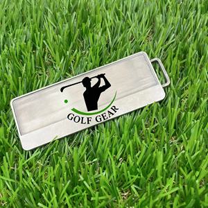 Etiqueta metálica personalizada con corte de diamante para bolsa de <span class=keywords><strong>golf</strong></span>, marcador de marca, etiqueta colgante, venta al por mayor, oferta a granel para revendedores, servicio de entrega rápida - Product Image 1
