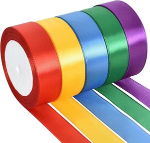 Wholesale 1Inch Custom <b>Ribbons</b> for Gift Wrapping Colorful Stock Singled Doubled Faced Satin <b>Ribbon</b> - Product Image 1
