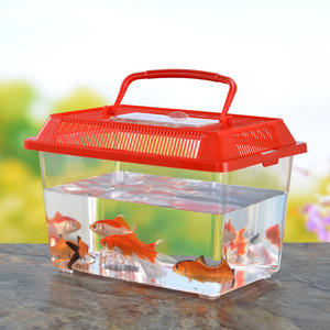 Balık tankı plastik Goldfish kaplumbağa yetiştiriciliği tankı sürüngen Habitat Pet saklama kutusu balık tankı süsler - Product Image 4