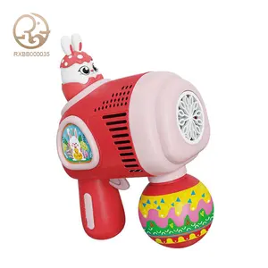 Fabriekslevering Baby Speelgoed Nieuwe Bubbels Kids Speelgoed Elektrische Automatische Blazen Bubbel 12 Holes Easter Bunny Bubble Gun Speelgoed