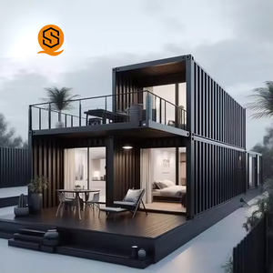 منزل حاويات حديث التصميم موفر للمساحة 20 قدم و40 قدم، سكن متعدد الطوابق، منزل حاويات مسبق الصنع، فيلا فاخرة - Product Image 2