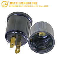 Gran oferta enchufe no polar E26 conversión portalámparas Adaptador convertidor 2A 125V calificación baquelita enchufe tortuga lámpara