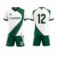 Ensemble de maillots de football en tissu mesh latéral, conception OEM, vente en gros, logo d'équipe personnalisé, impression par sublimation intégrale, uniformes de football professionnels
