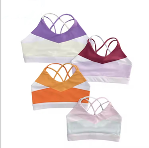 2024 nuevo diseño niños ropa de Yoga sujetador Popular niñas Yoga Fitness ropa activa niños Yoga sujetador - Product Image 1