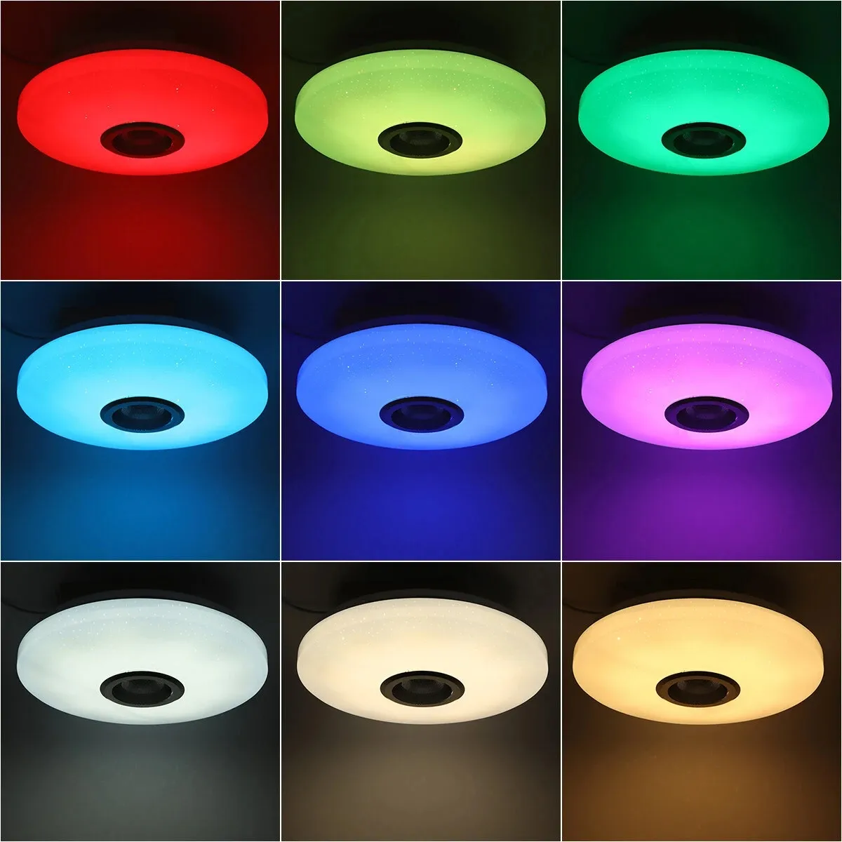 Factory Direct Sales LED Music Ceiling Light with Bluetooth Speaker App Wireless Modern Ceiling Lights Smart Lighting