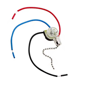 ZE-110 3A 250V Zing oreille ventilateur interrupteur 3 voies 3 fils vitesse ventilateur de plafond tirer chaîne interrupteur appareil ménager matière plastique Max 6A - Product Image 1