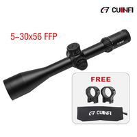 Accessoires de chasse gratuits, lunette de chasse 5-30x56 FFP IR, tube de 34 mm, lentille ED, réticule à illumination rouge, lunette de tir avec fonction Zero Stop