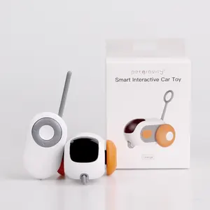 Electric Pet Car Toys Smart Remote Control Cat Toy Car Interactive Cat Teaser Stick With Feather