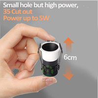Shanhe abajo luz 5W antideslumbrante COB loxone techo hueco ajuste 24V DC mini tricolor regulable led downlight