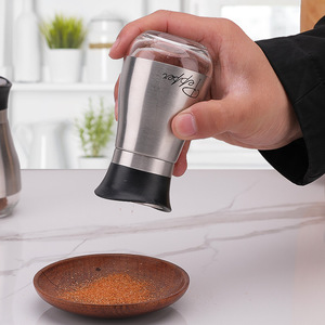 Pot à épices en verre ménager Restaurant Cuisine Bouteille d'épices rotative <span class=keywords><strong>pingouin</strong></span> Poivrière et <span class=keywords><strong>salière</strong></span> en acier inoxydable de qualité alimentaire - Product Image 5