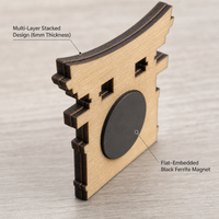 Aimants de réfrigérateur en bois 3D superposés, souvenirs de lieux emblématiques japonais, découpés au laser, pour personnalisation OEM ODM
