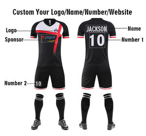 Kaos Jersey Sepak Bola Kasual Stok Grosir Berkualitas Tinggi Jersey Sepak Bola Ukuran Besar Kaos Pria Kustomisasi - Product Image 2