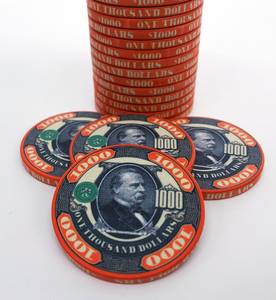 Fiches da Poker in ABS 'Dead Presidents' OEM ODM, Set da 25 Pezzi per Feste - Product Image 6